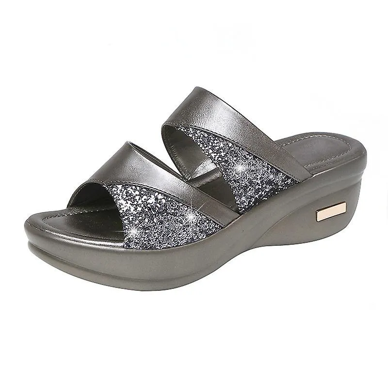 AESPA WOMEN'S  OPEN TOE SANDALS GOOD FOR WALKING VERY COMFORTABLEGOLD40