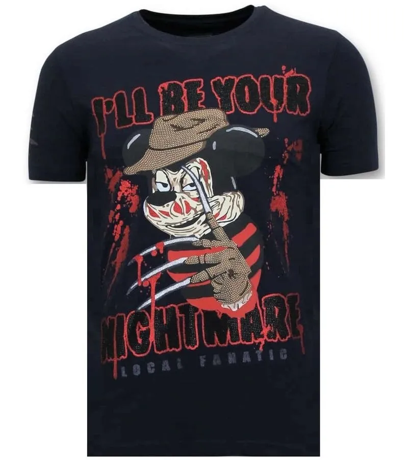 AGUANTARSE HOMBRES CAMISETA  FREDDY KRUEGER  AZUL