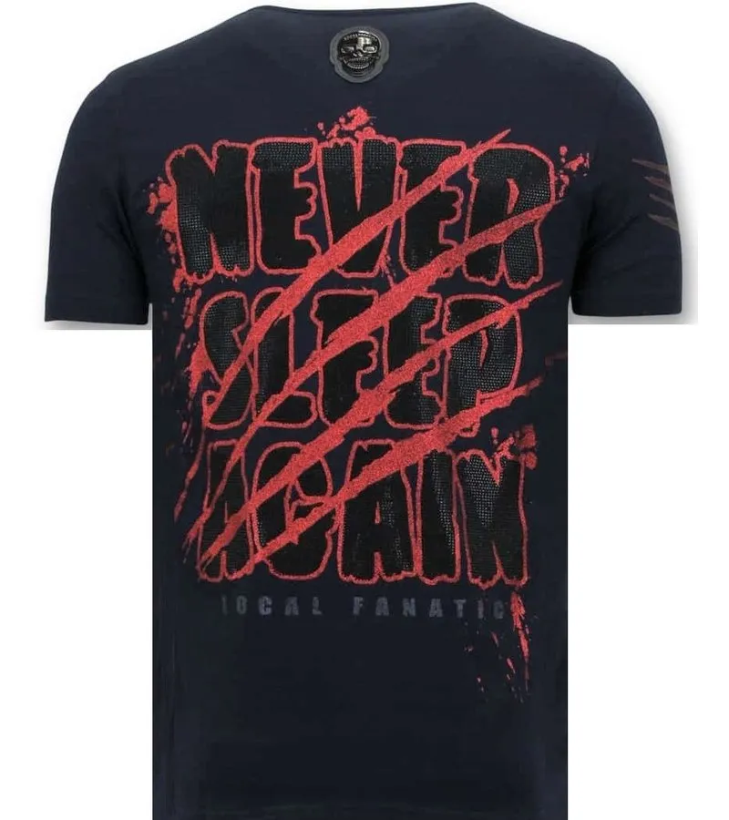 AGUANTARSE HOMBRES CAMISETA  FREDDY KRUEGER  AZUL