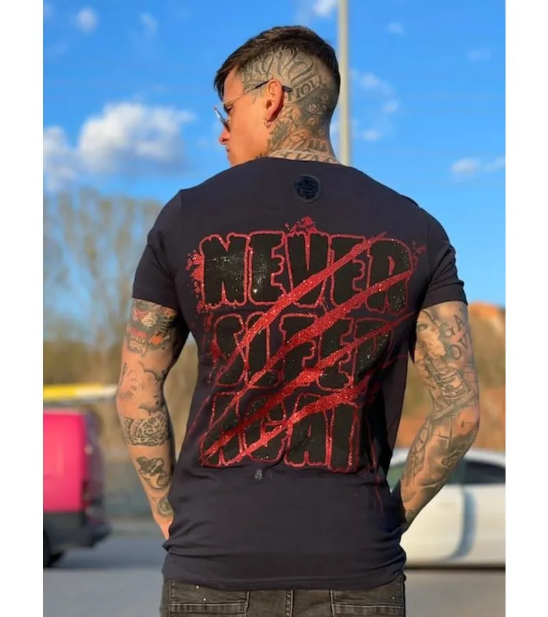 AGUANTARSE HOMBRES CAMISETA  FREDDY KRUEGER  AZUL