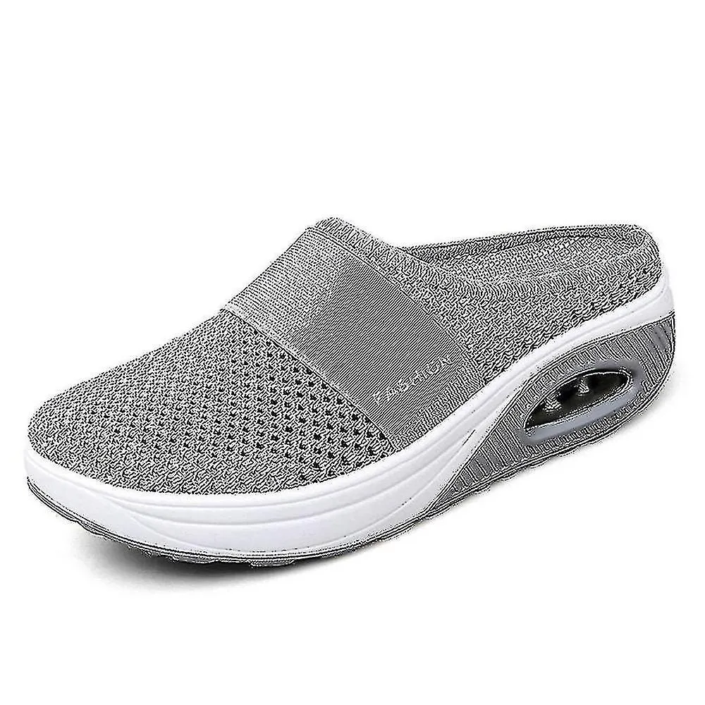 AIRCUSHION HEIGHTENING WALKING SHOES BREATHABLE LEISURE LIGHTWEIGHT MESH SLIPON WALKING SHOES OUTDOOR AND INDOOR NEW