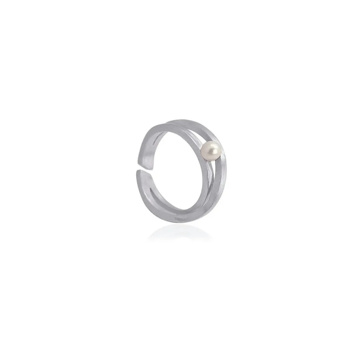 ANARTXY ANILLO ACERO DIAMANTADO PERLA  ANARTXY