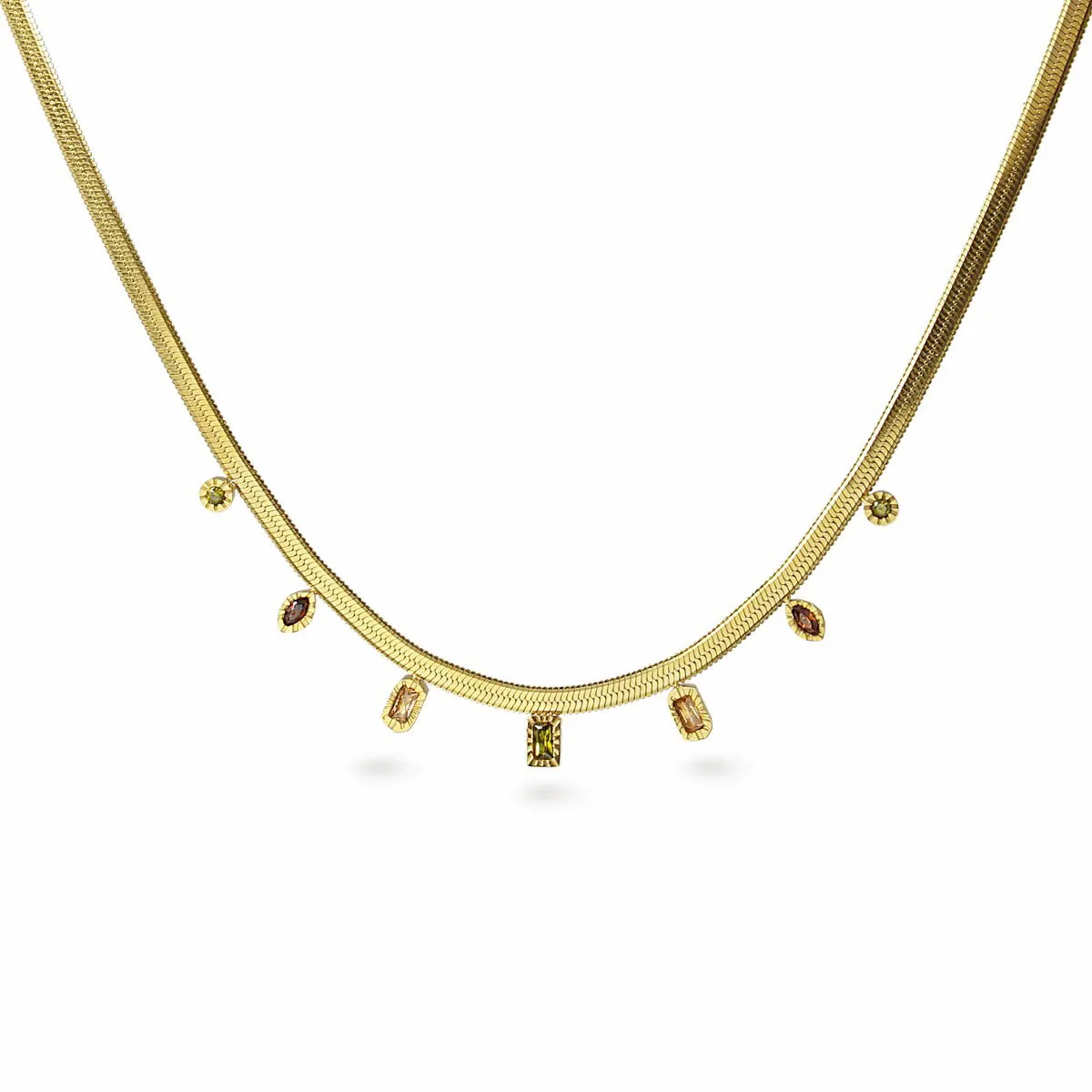 ANARTXY COLLAR BARROCO SNAKE MULTI COLOR DORADO  ANARTXY