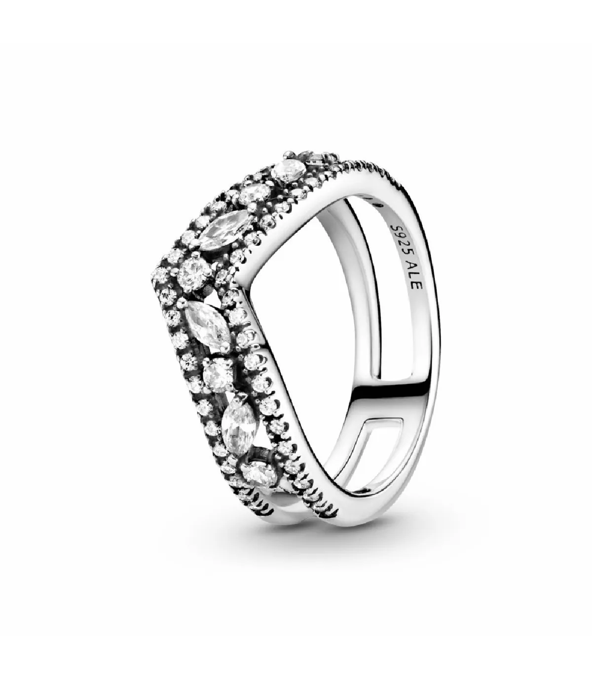 ANILLO PANDORA PLATA DOBLE DESEO BRILLANTE  199095C01