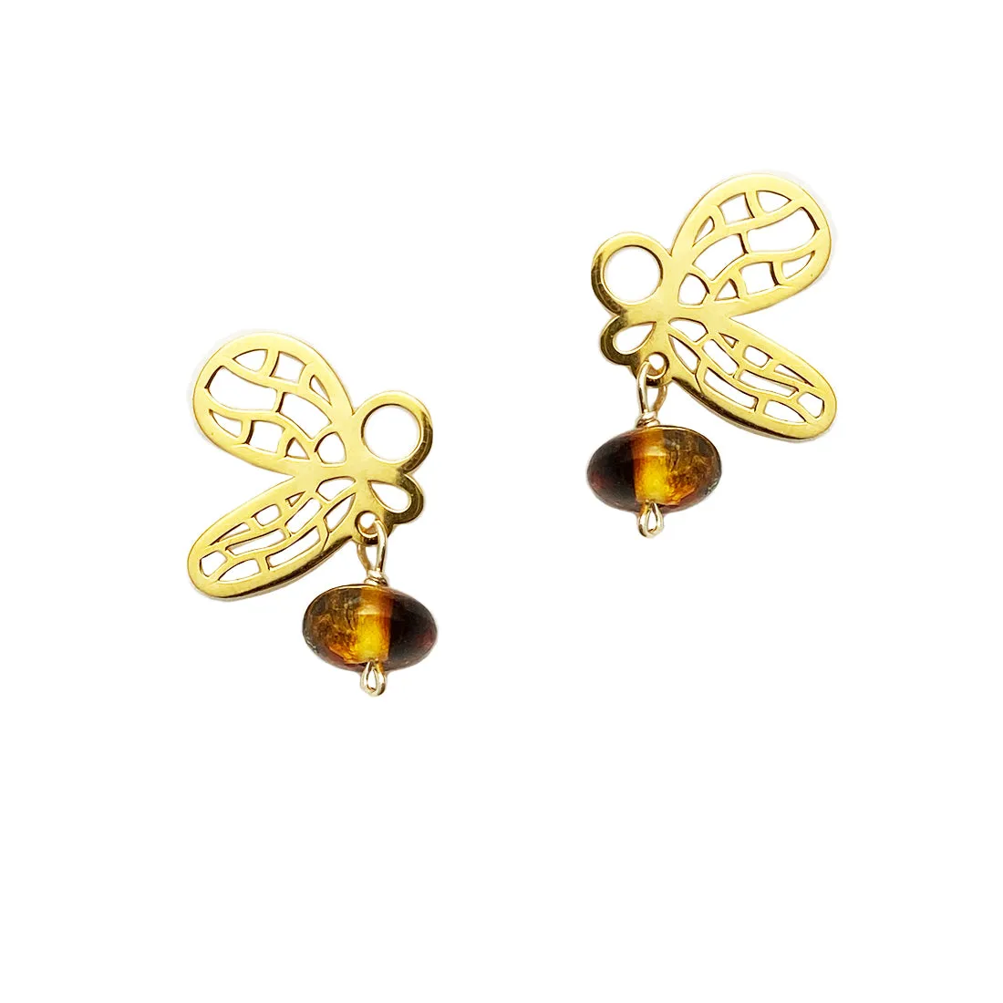 ARETES LUCIERNAGA  ORO