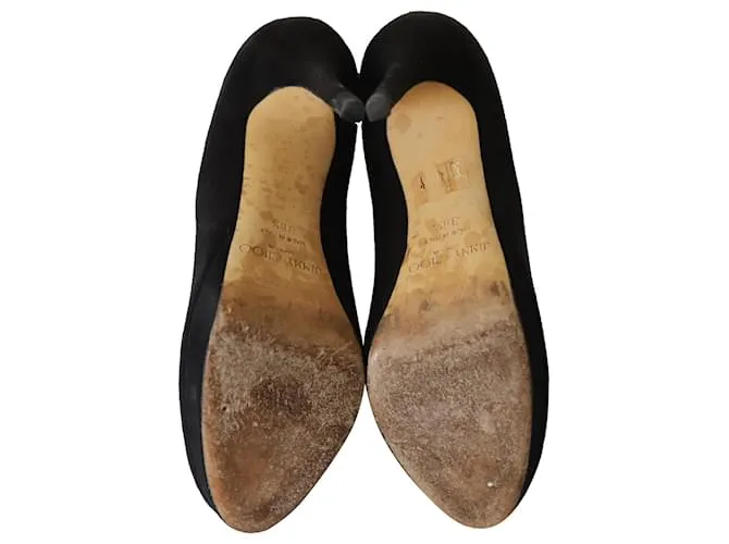 Bombas de plataforma cósmica de Jimmy Choo en ante negro 