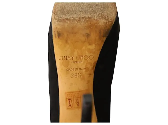Bombas de plataforma cósmica de Jimmy Choo en ante negro 