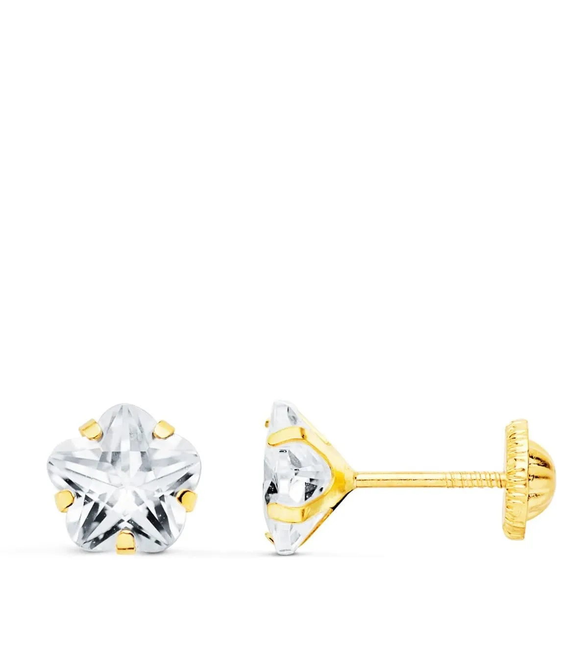 Boucles d'oreilles Fille Or 18K Millie Zircon 6mm