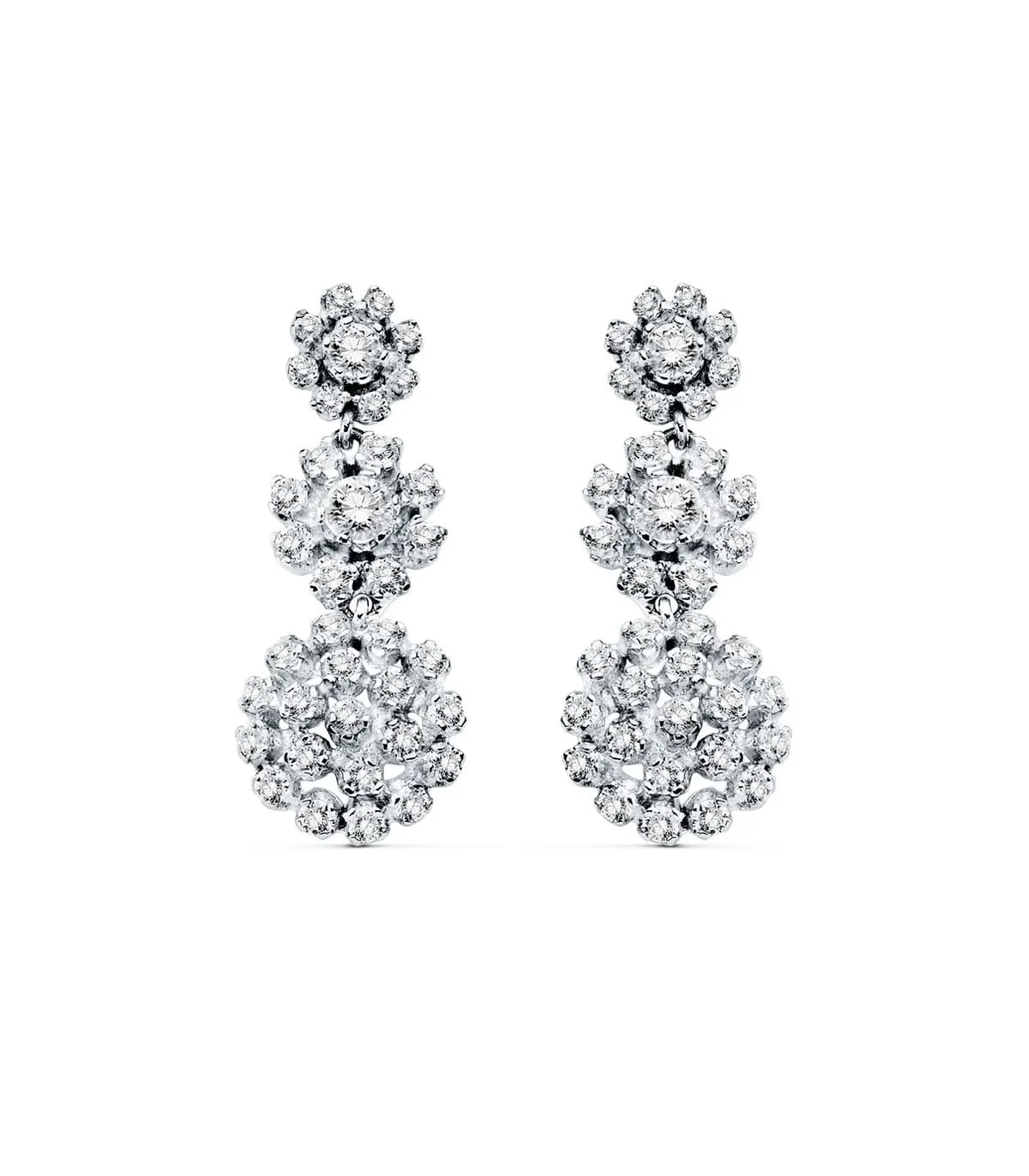 Boucles d'oreilles mariage Dame Katrina Or blanc 18k