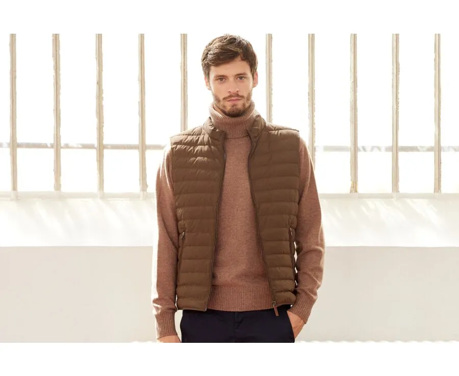 BROWN DOWN GILET  NIELS II