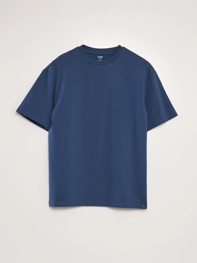 CAMISETA DE ALGODóN LISA  AZUL