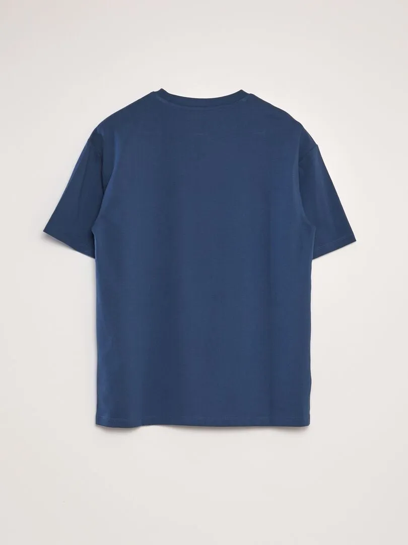 CAMISETA DE ALGODóN LISA  AZUL