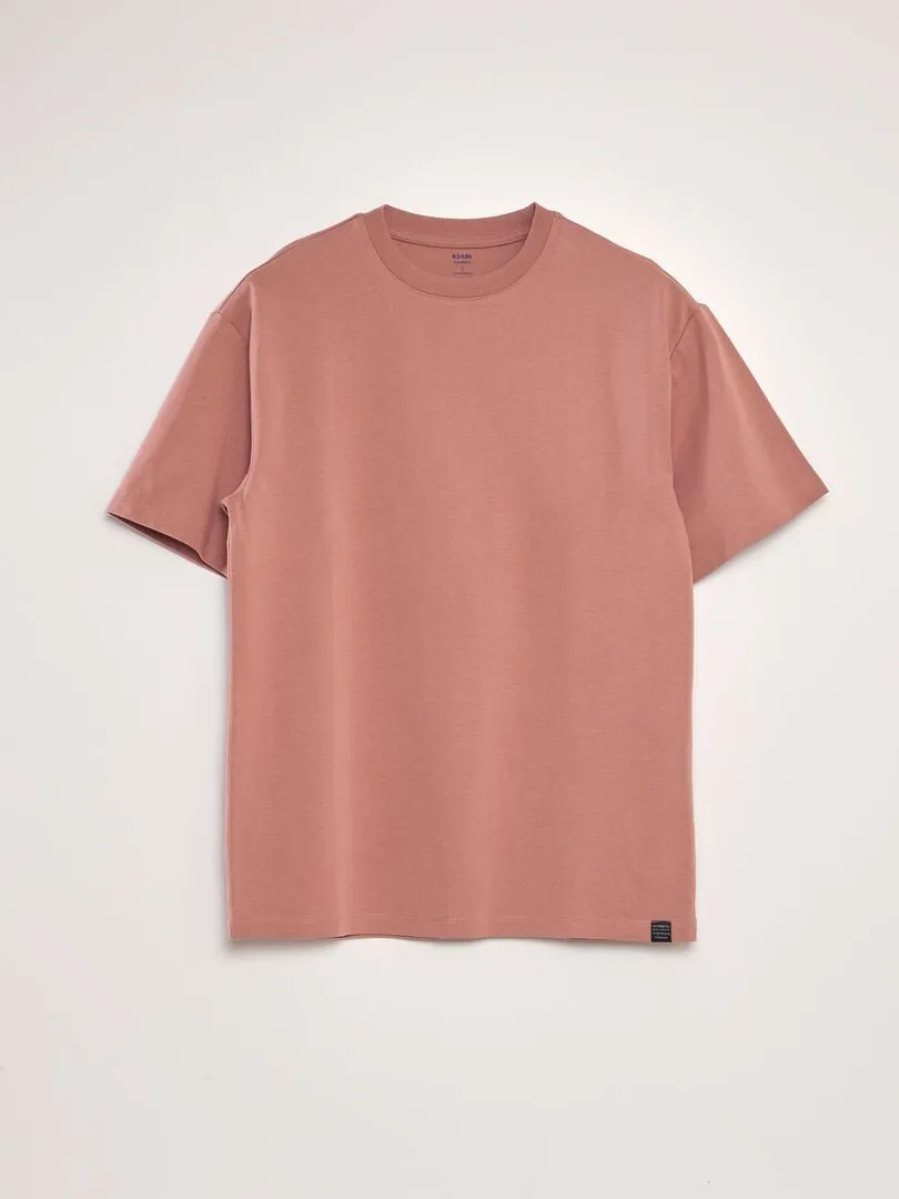 CAMISETA DE ALGODóN LISA  ROSA