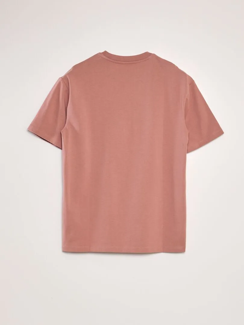 CAMISETA DE ALGODóN LISA  ROSA
