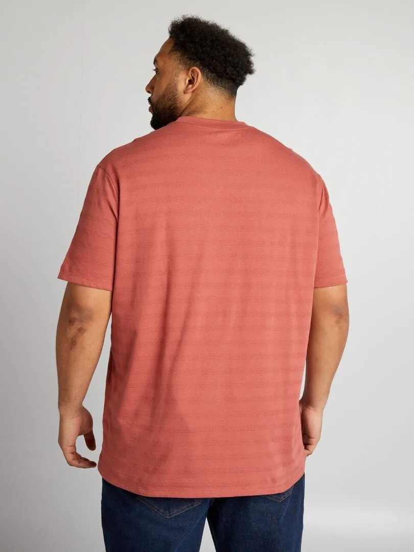 CAMISETA DE TEJIDO DE FANTASíA  ROJO