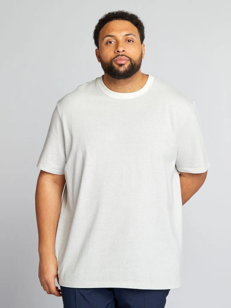 CAMISETA ELáSTICA DE MANGA CORTA  BLANCO