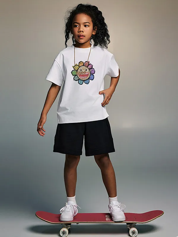 Camiseta holgada de manga corta para adolescentes para niños y niñas