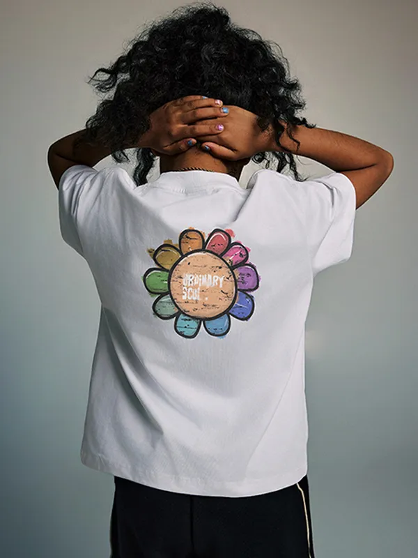 Camiseta holgada de manga corta para adolescentes para niños y niñas