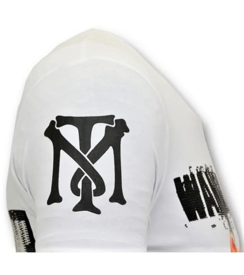 CAMISETA PIEDRAS  SHOOTING DUCK GUN  BLANCO