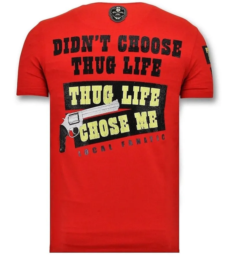 CAMISETA PIEDRAS  THE CHIEF WANTED  ROJO