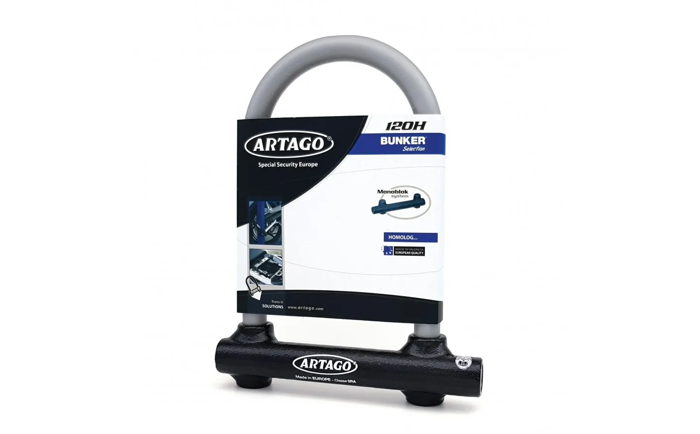 CANDADO MOTO ANTIRROBO U ARTAGO 120H HONDA ø16  220X120 |120H220I|