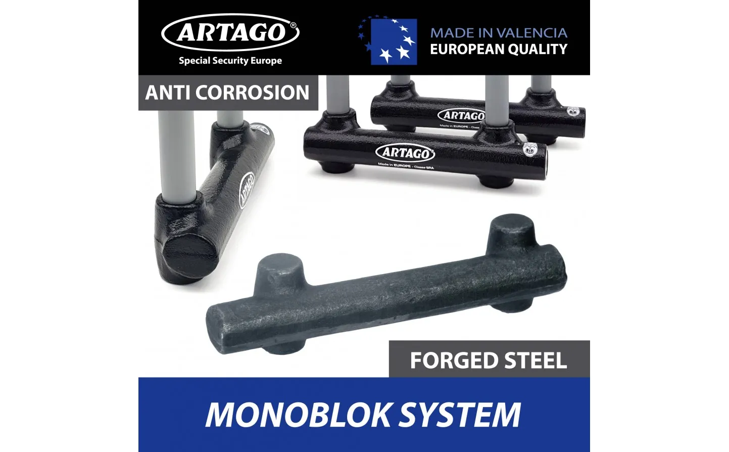 CANDADO MOTO ANTIRROBO U ARTAGO 120H HONDA ø16  220X120 |120H220I|