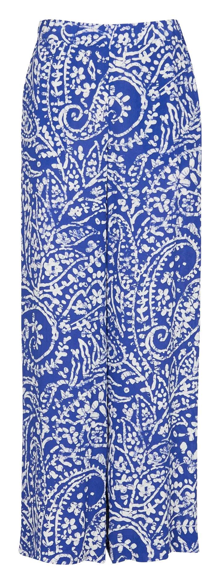 CAROLL PFLUIDE  PANTALóN RECTO CON ESTAMPADO CACHEMIRA EN AZUL