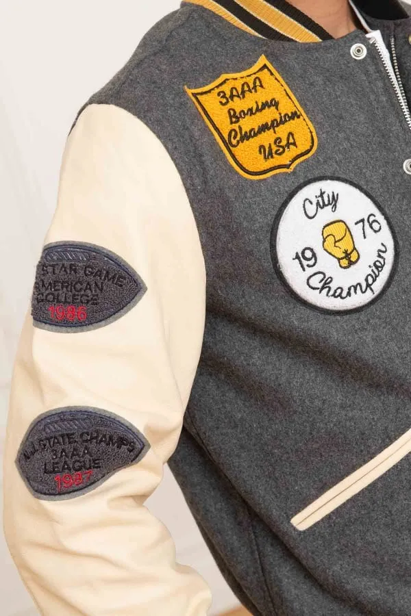 CHAQUETA HOMBRE AMERICAN COLLEGE AC14 GREY BEIGE