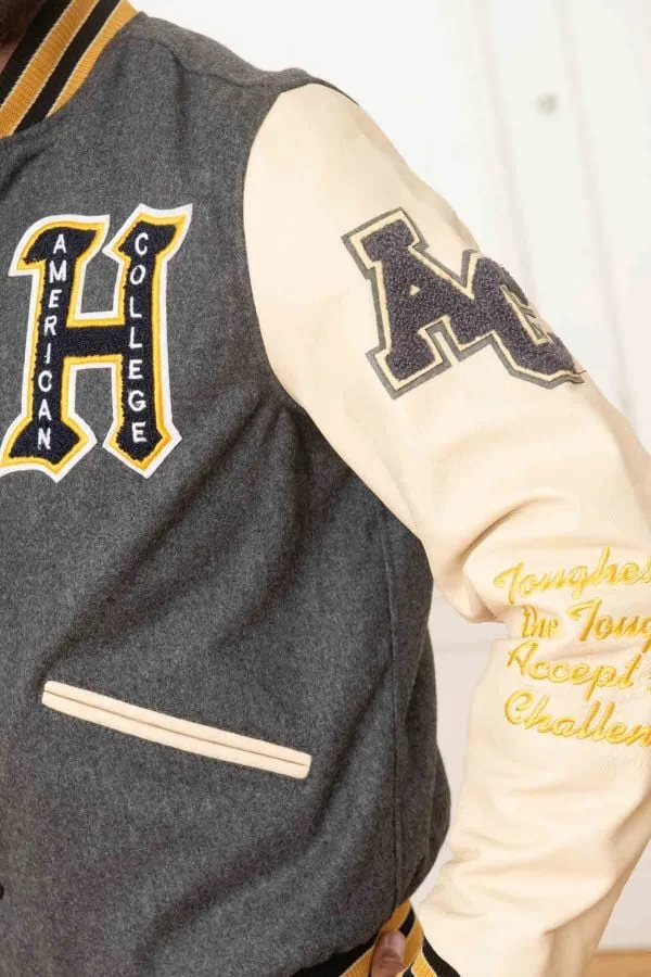 CHAQUETA HOMBRE AMERICAN COLLEGE AC14 GREY BEIGE