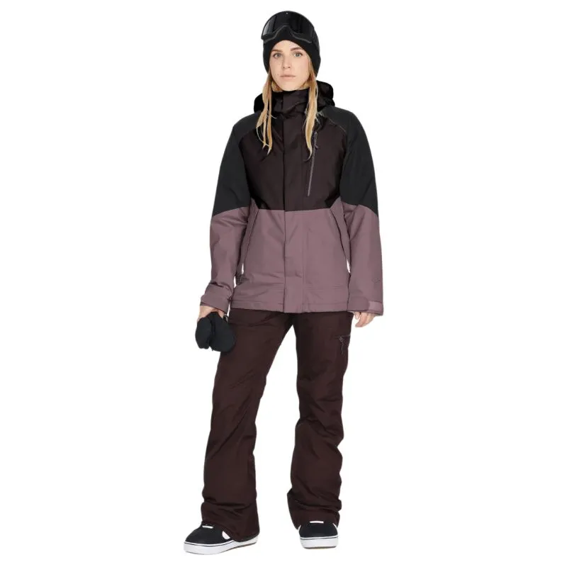 CHAQUETA PARA LA NIEVE VOLCOM ARIS INS GORETEX (BLACK PLUM) MUJER