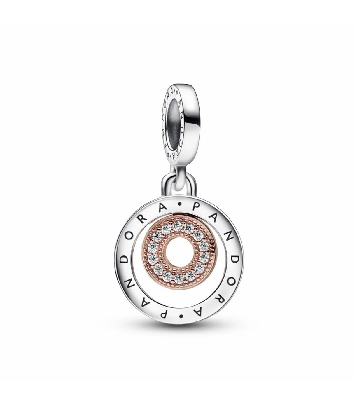 CHARM COLGANTE PANDORA SIGNATURE LOGO DOS TONOS CíRCULO  782287C01