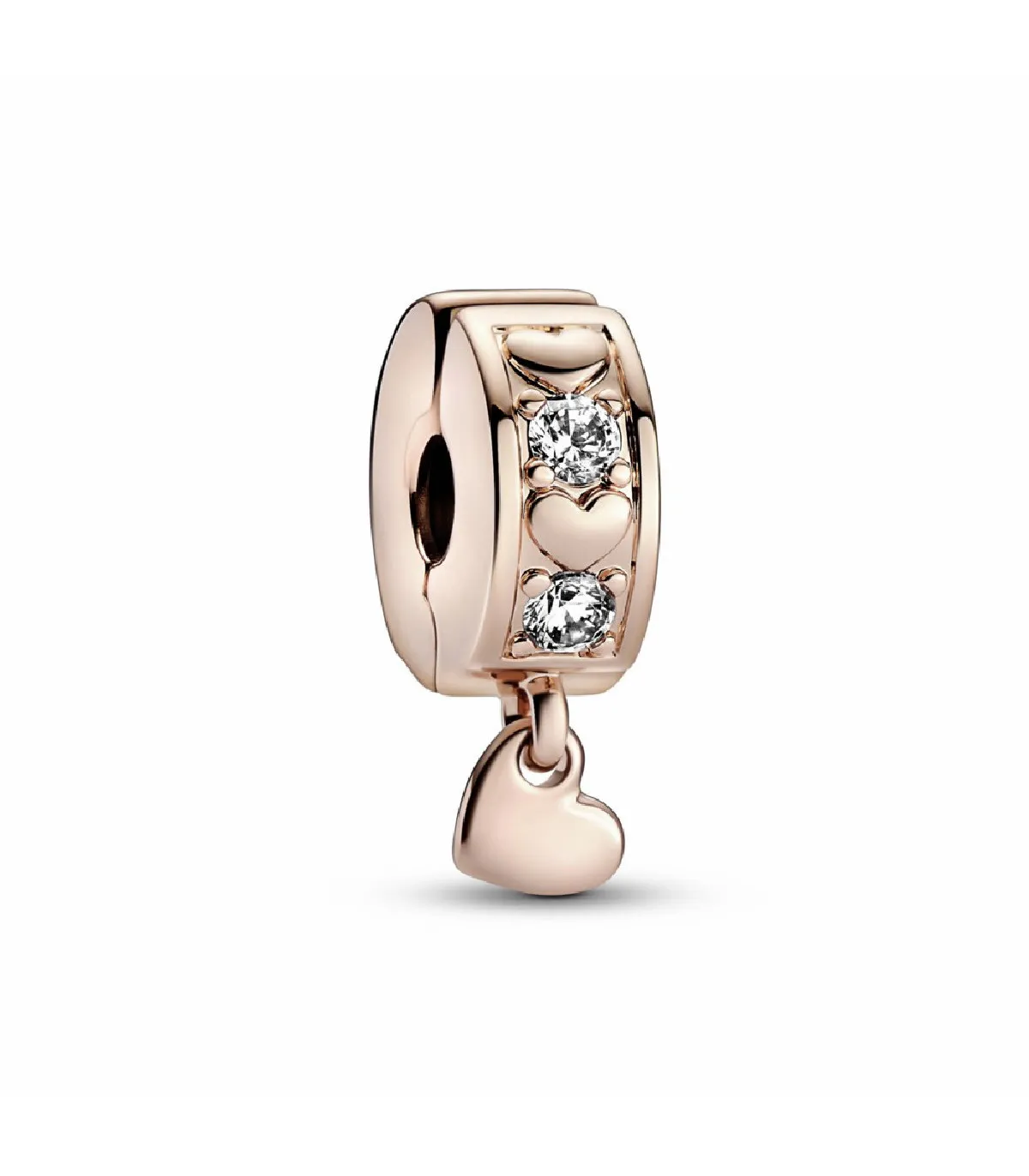 CLIP PANDORA ROSE CORAZONES INFINITOS BRILLANTES  782253C01