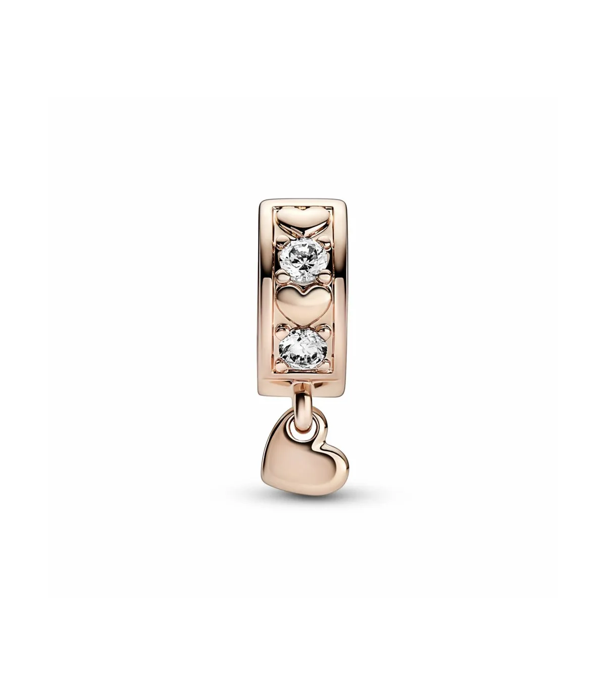 CLIP PANDORA ROSE CORAZONES INFINITOS BRILLANTES  782253C01