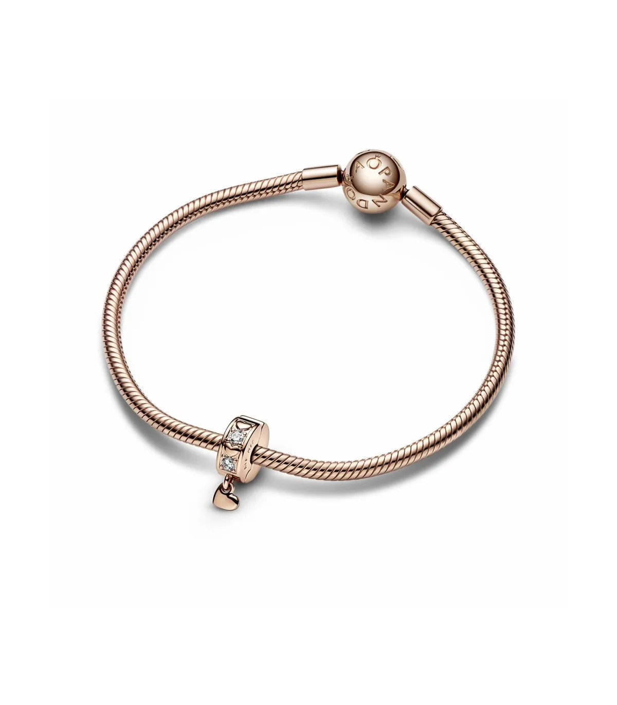 CLIP PANDORA ROSE CORAZONES INFINITOS BRILLANTES  782253C01