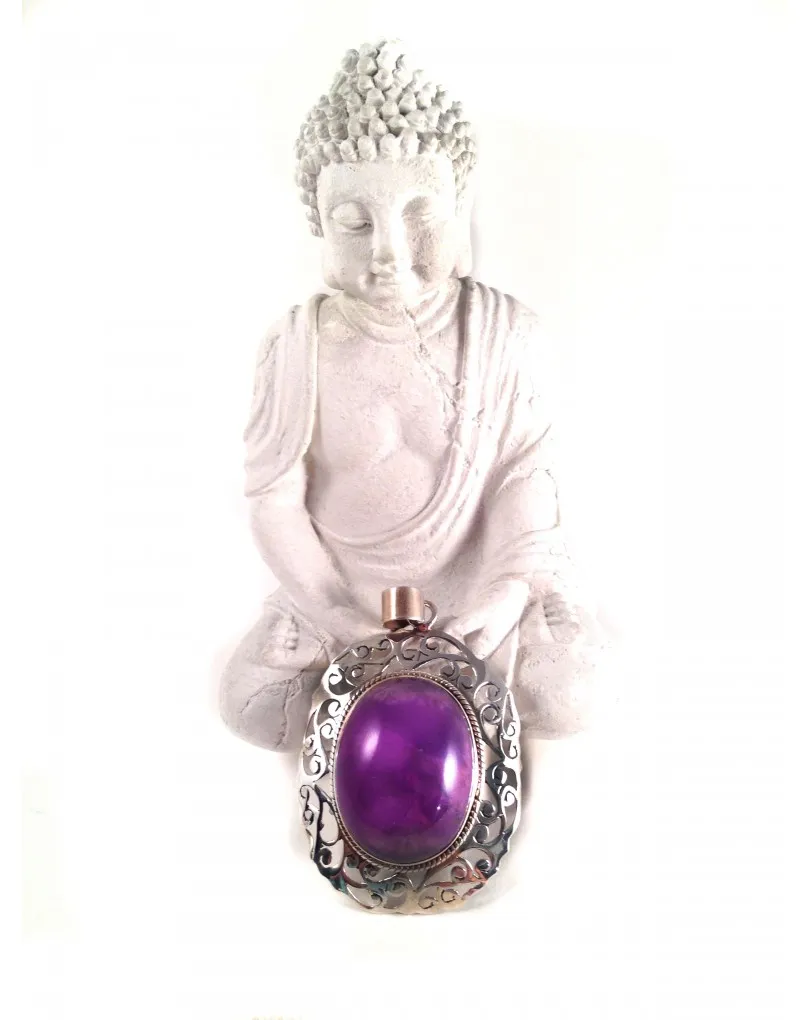 COLGANTE PLATA AMATISTA CABUJON 2675