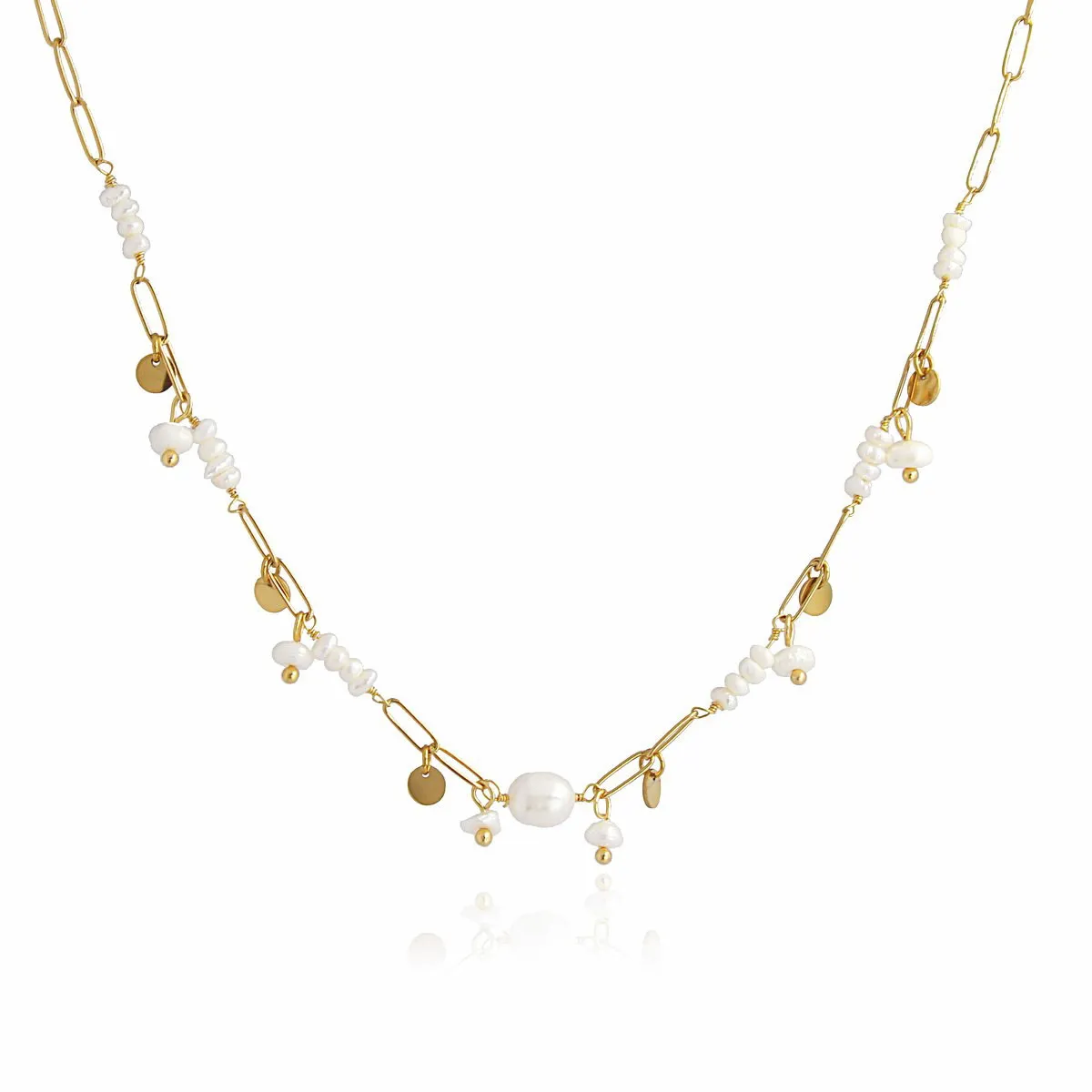 COLLAR ACABADO DORADO CON PERLAS  ANARTXY