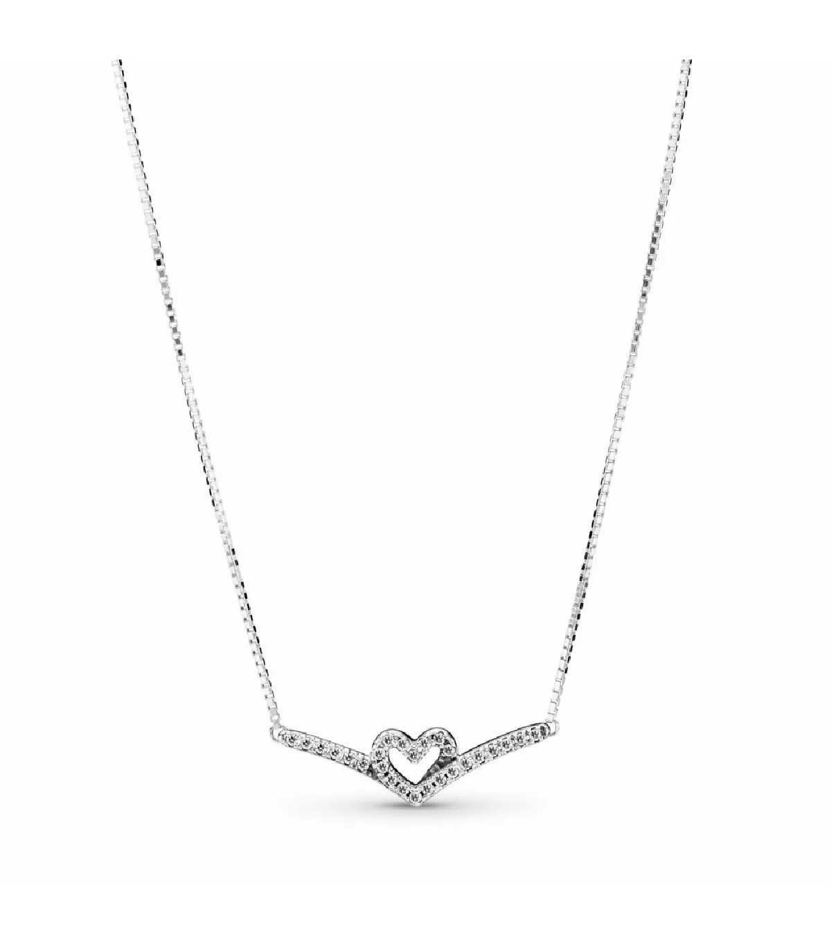 COLLAR PANDORA CORAZóN ESPUMOSO BRILLANTE  399273C01