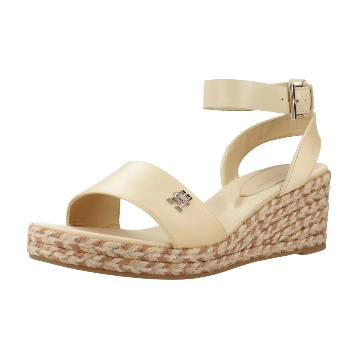 COLORFUL WEDGE SATIN SANDAL