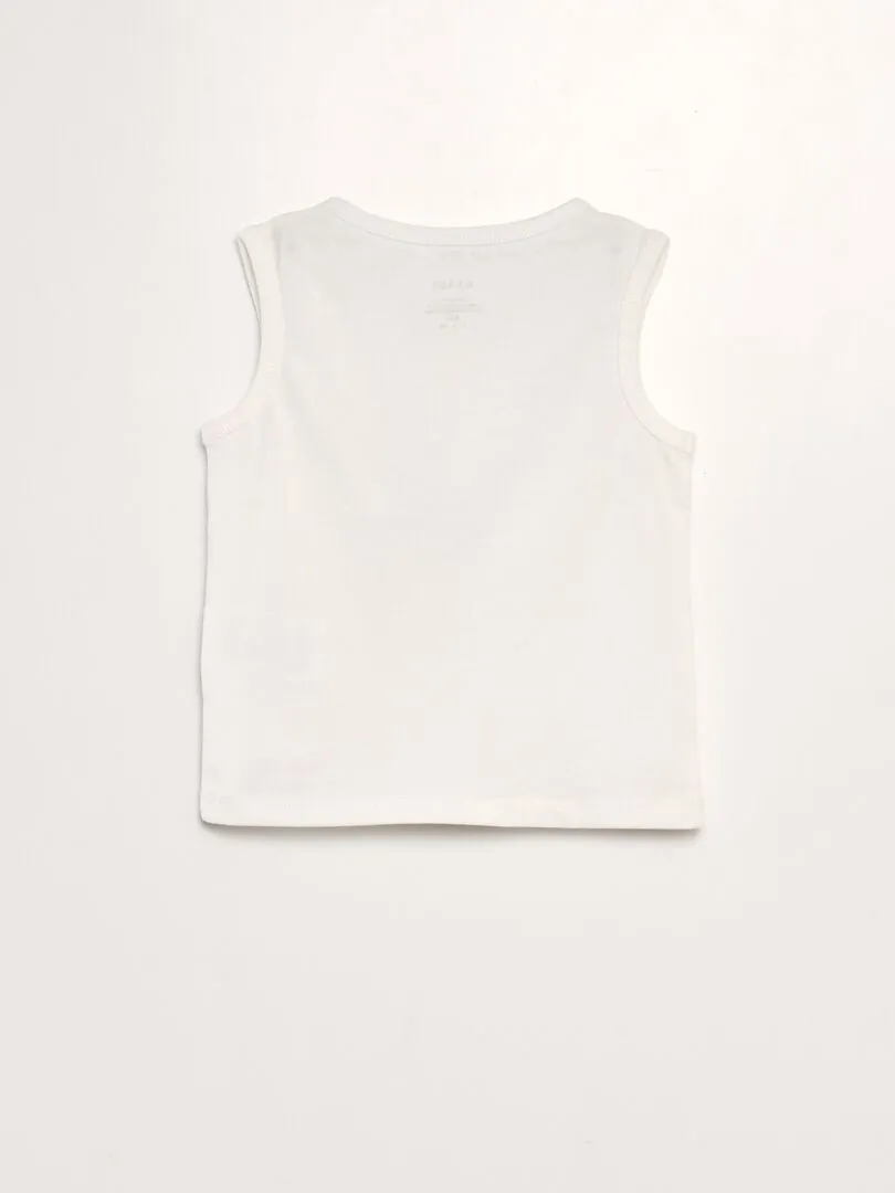 CONJUNTO DE CAMISETA + SHORT  2 PIEZAS  BLANCO