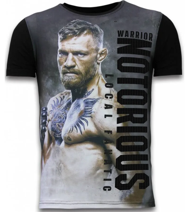 CONOR NOTORIOUS FIGHTER  CAMISETA DIGITAL  NEGRO