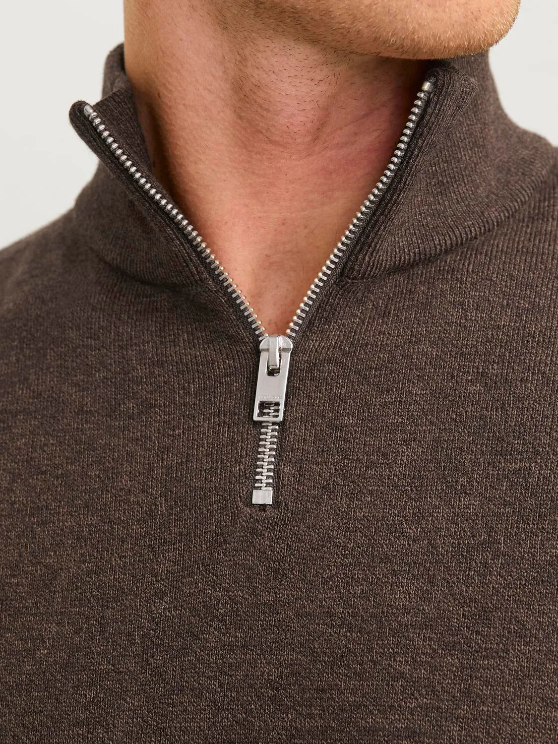 Cremallera de un cuarto | Marrón claro | Jack & Jones®