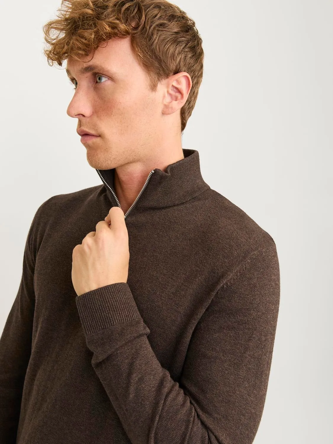 Cremallera de un cuarto | Marrón claro | Jack & Jones®