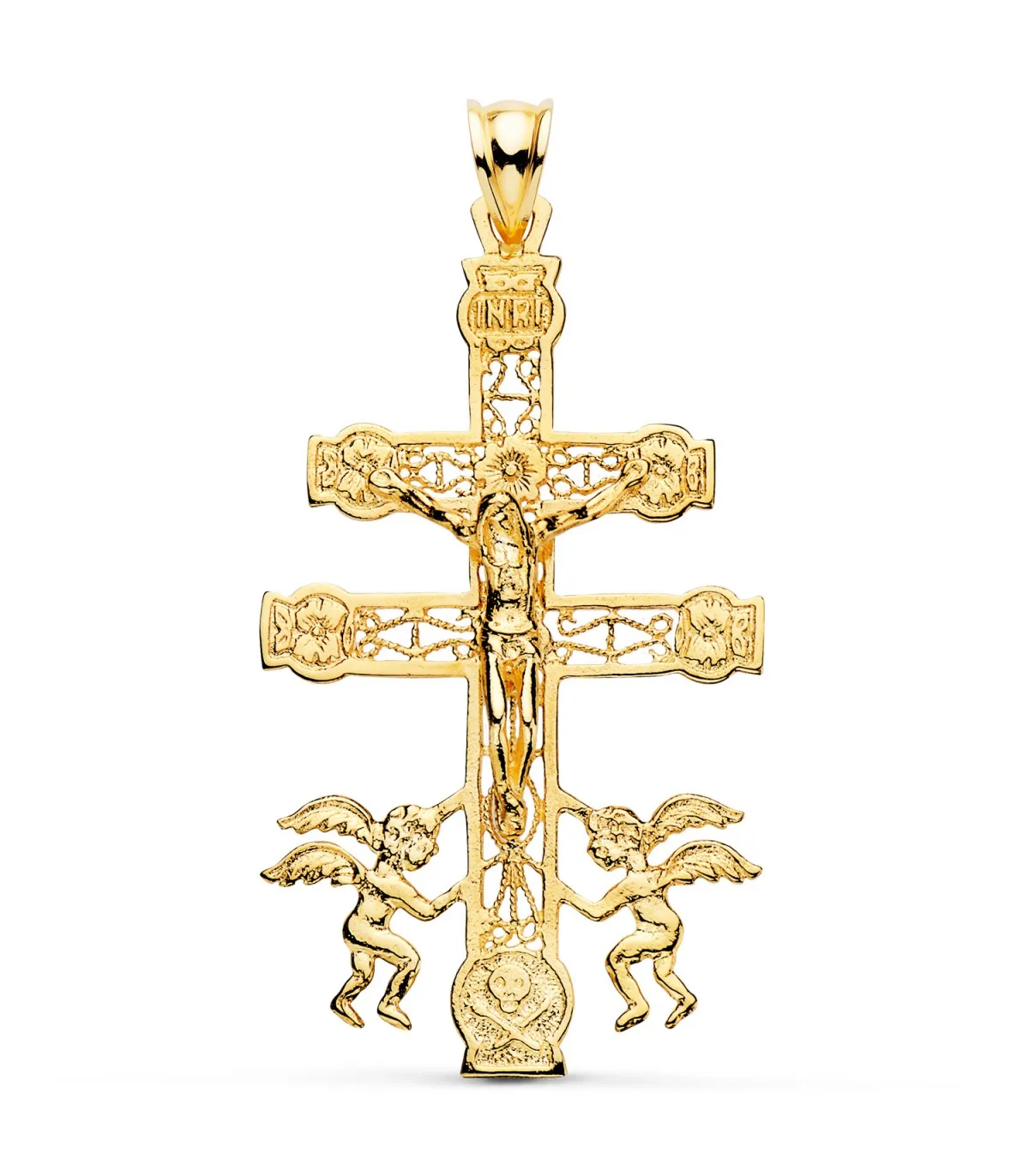 Croix Caravaca Filigrane Or 18K 49mm