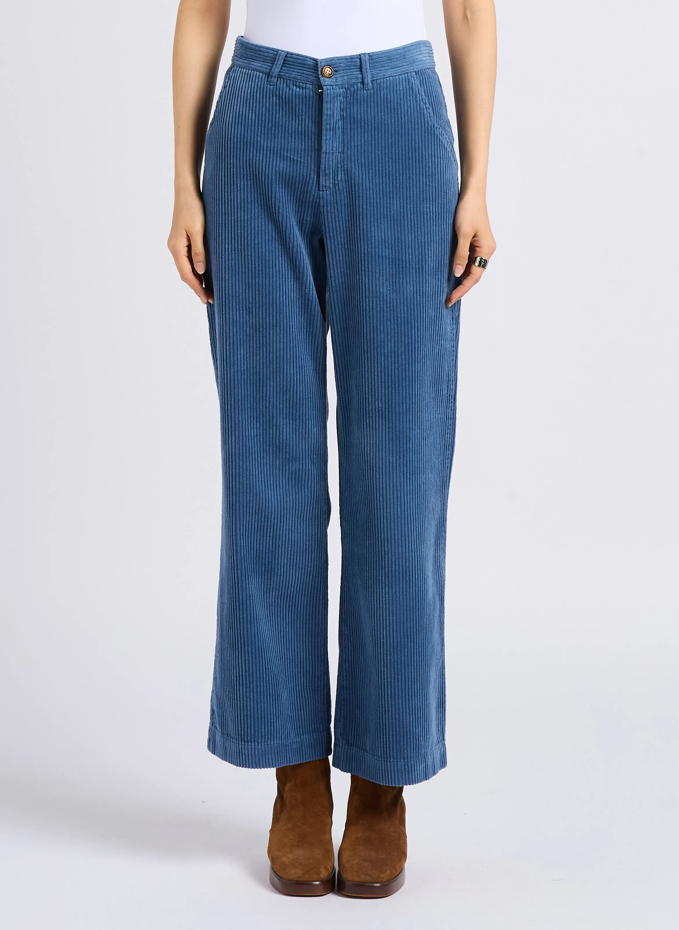 EMILE ET IDA ANELLE  PANTALóN DE PANA EN AZUL