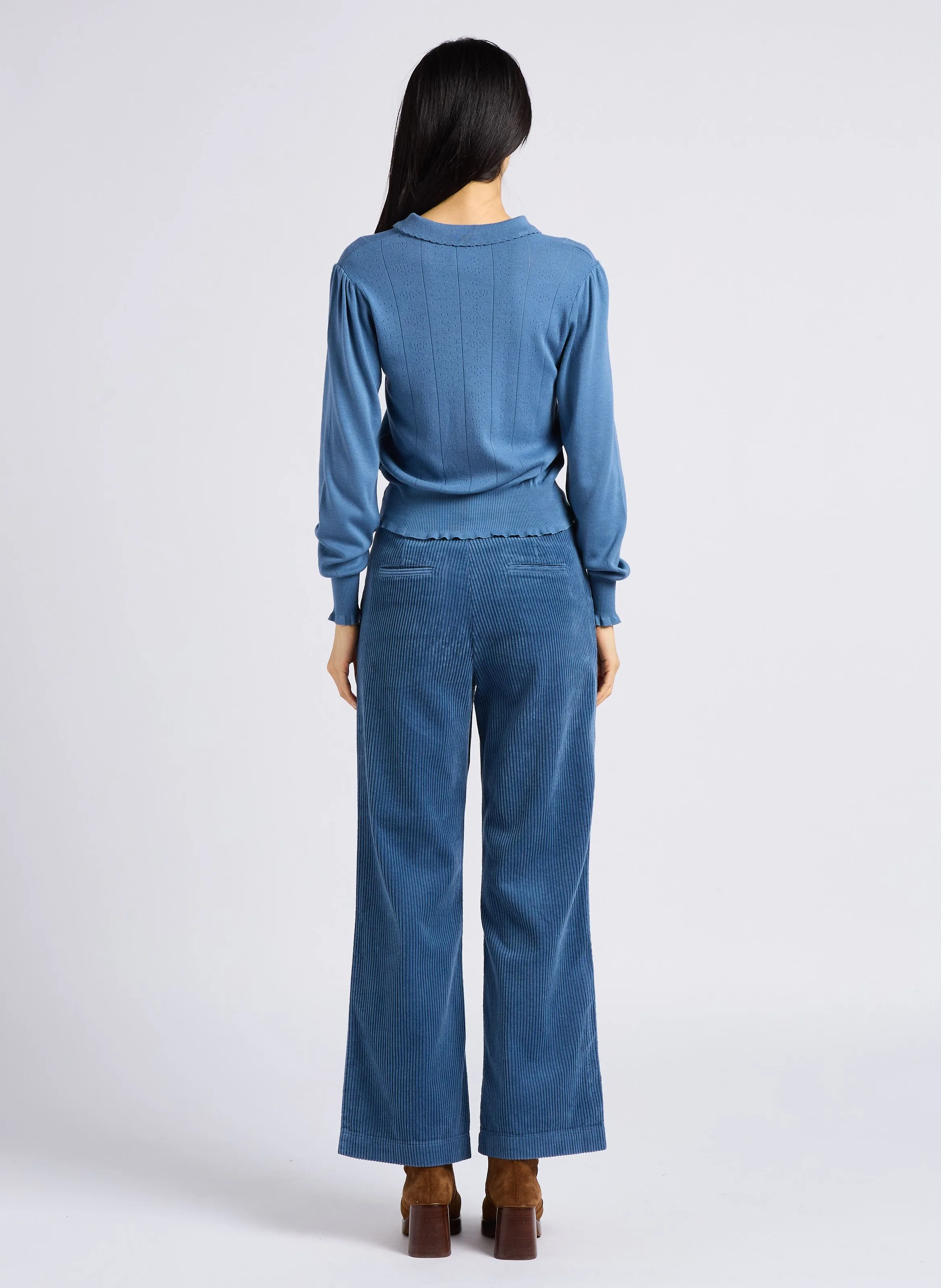 EMILE ET IDA ANELLE  PANTALóN DE PANA EN AZUL