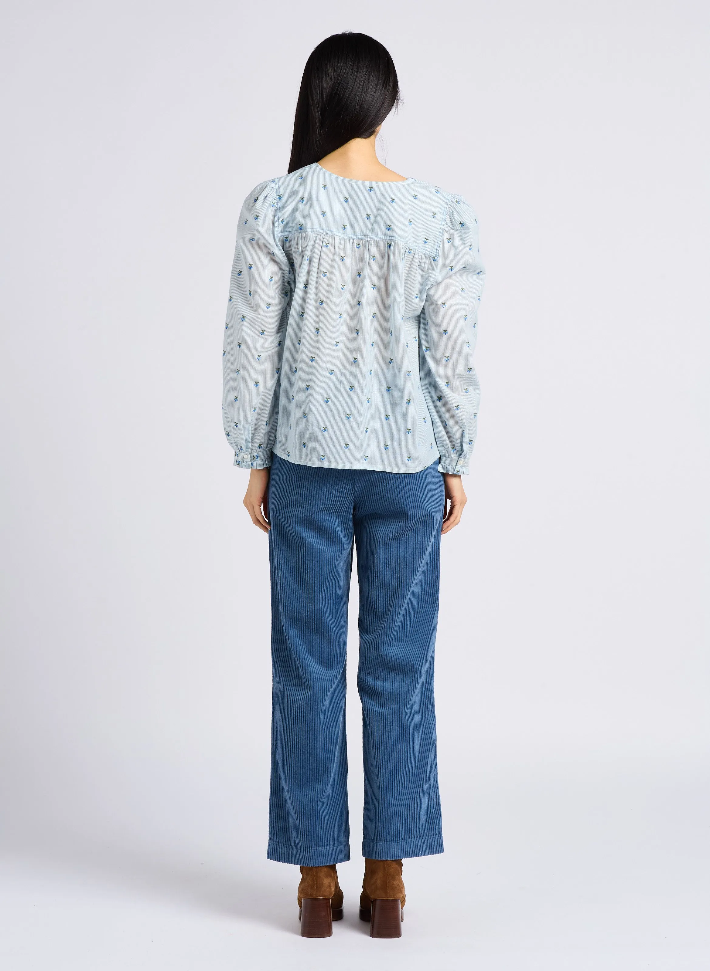 EMILE ET IDA ANELLE  PANTALóN DE PANA EN AZUL
