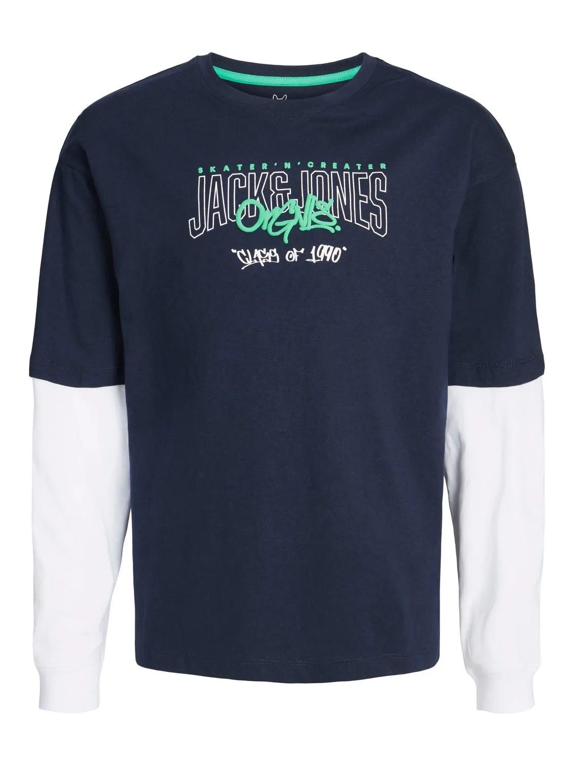 Estampado Camiseta Junior | Azul oscuro | Jack & Jones®