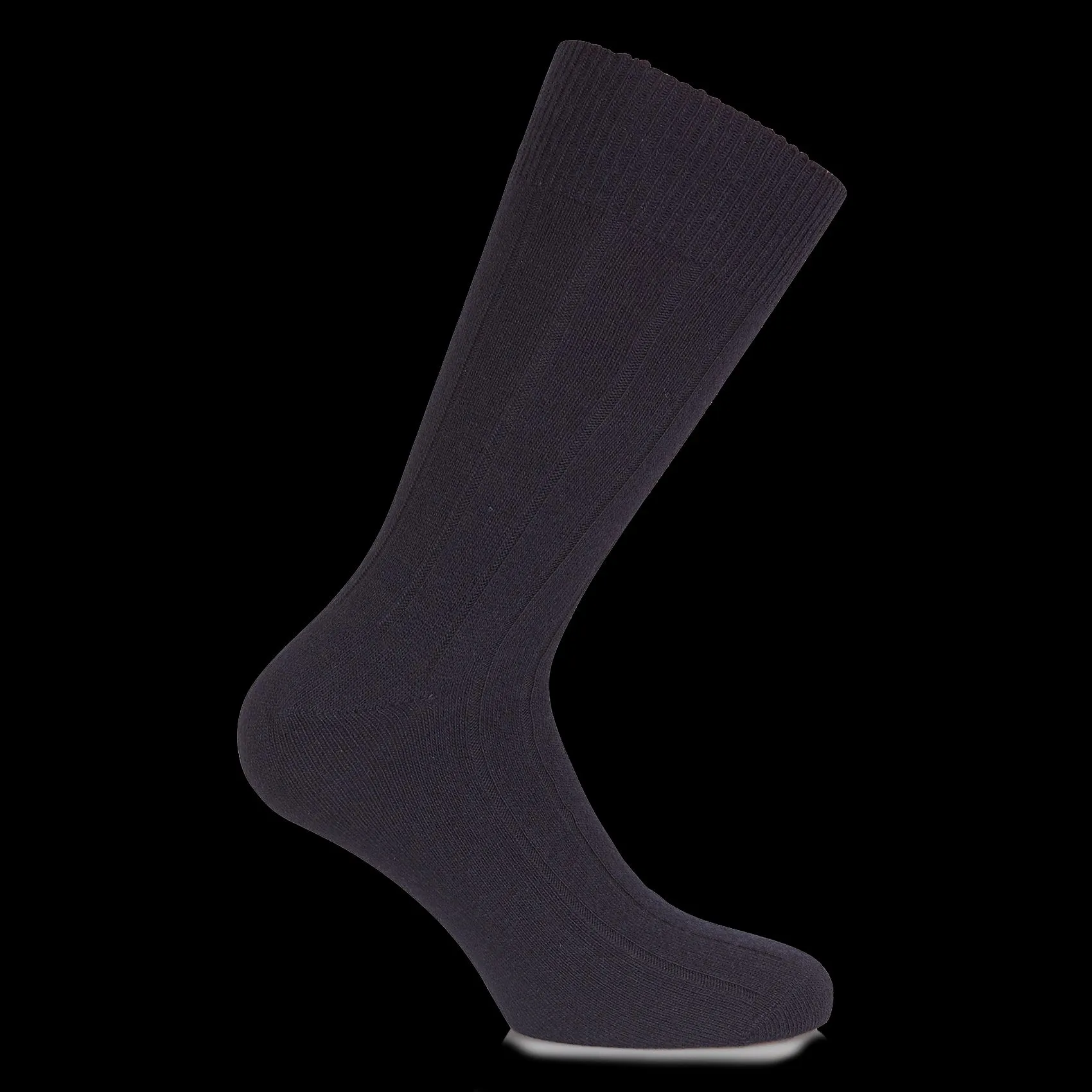 FALKE LHASA RIB  CALCETINES DE LANA Y CACHEMIRA ACANALADOS EN AZUL
