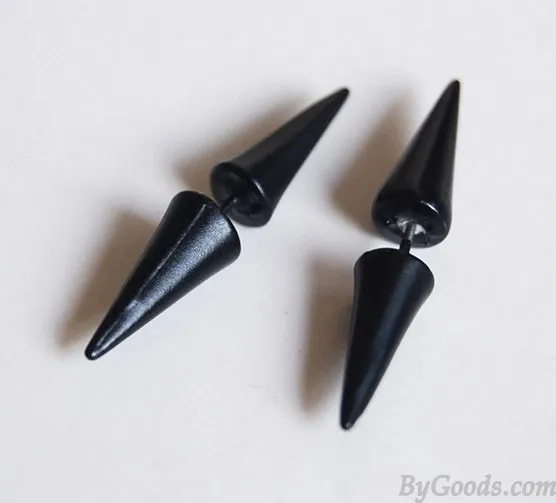 Fashion Punk Style 3D Bullet Rivet Cone Earrings