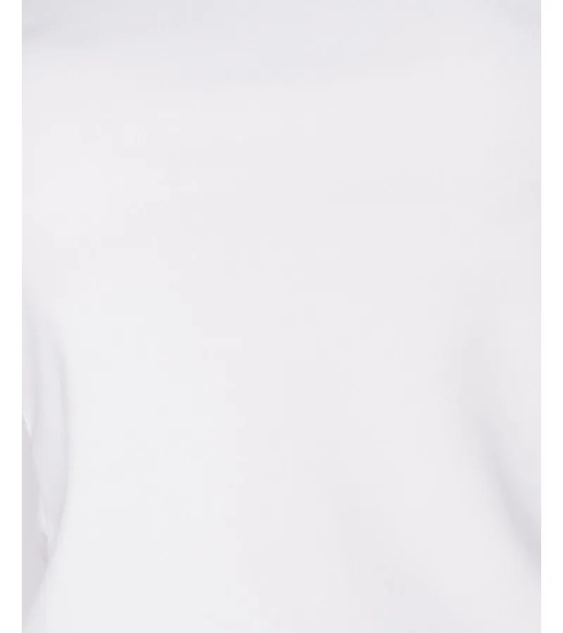 FLORAL IMPRESIóN FLOCK ABULTADA MANGAS DE CUELLO ALTO MANGAS  DAMAS  BLANCO